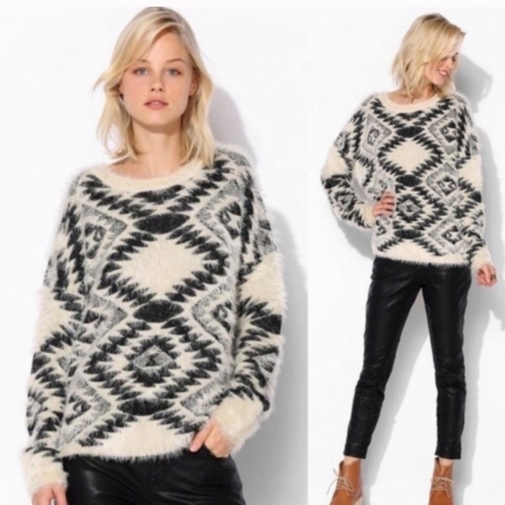 Staring at Stars UO fuzzy native design sweater